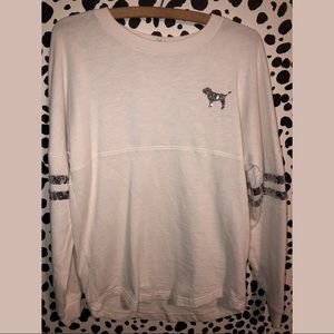 PINK white long sleeve